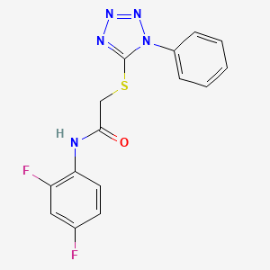 molecular formula C15H11F2N5OS B5176045 N-(2,4-difluorophenyl)-2-[(1-phenyl-1H-tetrazol-5-yl)thio]acetamide 