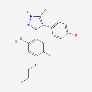 4-ethyl-2-[4-(4-fluorophenyl)-5-methyl-1H-pyrazol-3-yl]-5-propoxyphenol