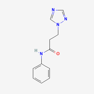 molecular formula C11H12N4O B5176057 N-phenyl-3-(1H-1,2,4-triazol-1-yl)propanamide 
