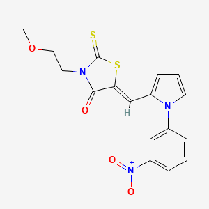molecular formula C17H15N3O4S2 B5176068 3-(2-methoxyethyl)-5-{[1-(3-nitrophenyl)-1H-pyrrol-2-yl]methylene}-2-thioxo-1,3-thiazolidin-4-one 