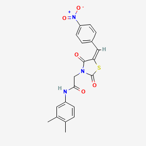 molecular formula C20H17N3O5S B5176078 N-(3,4-dimethylphenyl)-2-[5-(4-nitrobenzylidene)-2,4-dioxo-1,3-thiazolidin-3-yl]acetamide 