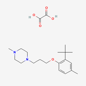 molecular formula C21H34N2O5 B5176086 1-[3-(2-tert-butyl-4-methylphenoxy)propyl]-4-methylpiperazine oxalate 