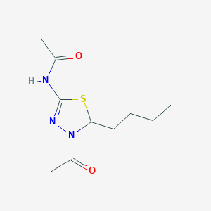 molecular formula C10H17N3O2S B5176095 N-(4-acetyl-5-butyl-4,5-dihydro-1,3,4-thiadiazol-2-yl)acetamide 