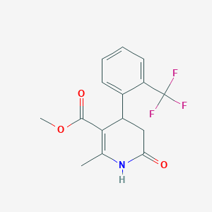 molecular formula C15H14F3NO3 B5176109 methyl 2-methyl-6-oxo-4-[2-(trifluoromethyl)phenyl]-1,4,5,6-tetrahydro-3-pyridinecarboxylate 