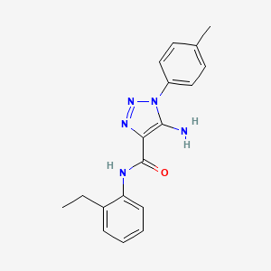 molecular formula C18H19N5O B5176120 5-amino-N-(2-ethylphenyl)-1-(4-methylphenyl)-1H-1,2,3-triazole-4-carboxamide 