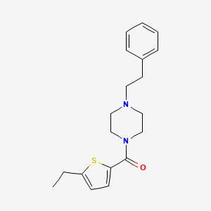 molecular formula C19H24N2OS B5176127 1-[(5-ethyl-2-thienyl)carbonyl]-4-(2-phenylethyl)piperazine 