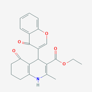 molecular formula C22H21NO5 B5176145 ethyl 2-methyl-5-oxo-4-(4-oxo-4H-chromen-3-yl)-1,4,5,6,7,8-hexahydro-3-quinolinecarboxylate 