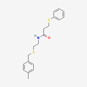 N-{2-[(4-methylbenzyl)thio]ethyl}-3-(phenylthio)propanamide