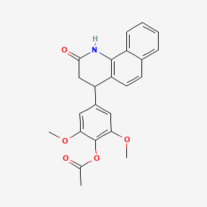 2,6-dimethoxy-4-(2-oxo-1,2,3,4-tetrahydrobenzo[h]quinolin-4-yl)phenyl acetate