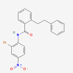 molecular formula C21H17BrN2O3 B5176201 N-(2-bromo-4-nitrophenyl)-2-(2-phenylethyl)benzamide 