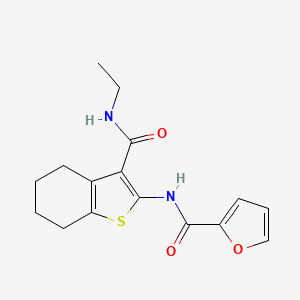 molecular formula C16H18N2O3S B5176255 N-{3-[(ethylamino)carbonyl]-4,5,6,7-tetrahydro-1-benzothien-2-yl}-2-furamide 