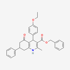 molecular formula C32H31NO4 B5176258 benzyl 4-(4-ethoxyphenyl)-2-methyl-5-oxo-7-phenyl-1,4,5,6,7,8-hexahydro-3-quinolinecarboxylate 