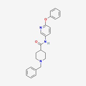 molecular formula C24H25N3O2 B5176259 1-benzyl-N-(6-phenoxy-3-pyridinyl)-4-piperidinecarboxamide 