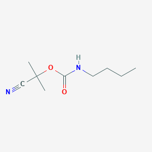 molecular formula C9H16N2O2 B5176263 1-cyano-1-methylethyl butylcarbamate 