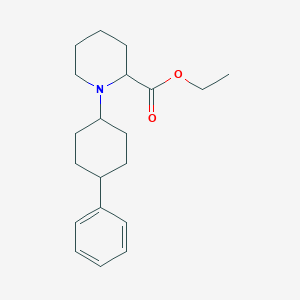 molecular formula C20H29NO2 B5176271 ethyl 1-(4-phenylcyclohexyl)-2-piperidinecarboxylate 