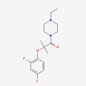 molecular formula C16H22F2N2O2 B5176274 1-[2-(2,4-difluorophenoxy)-2-methylpropanoyl]-4-ethylpiperazine CAS No. 959239-20-4