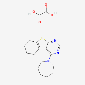 molecular formula C18H23N3O4S B5176307 4-(1-azepanyl)-5,6,7,8-tetrahydro[1]benzothieno[2,3-d]pyrimidine oxalate 