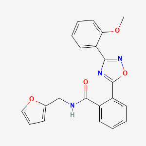 molecular formula C21H17N3O4 B5176317 N-(2-furylmethyl)-2-[3-(2-methoxyphenyl)-1,2,4-oxadiazol-5-yl]benzamide 