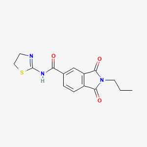 N-(4,5-dihydro-1,3-thiazol-2-yl)-1,3-dioxo-2-propyl-5-isoindolinecarboxamide