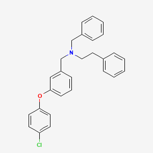 molecular formula C28H26ClNO B5176350 N-benzyl-N-[3-(4-chlorophenoxy)benzyl]-2-phenylethanamine CAS No. 415957-50-5