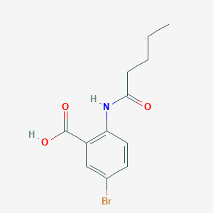 molecular formula C12H14BrNO3 B5176373 5-bromo-2-(pentanoylamino)benzoic acid 