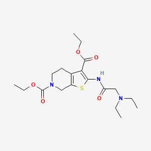 molecular formula C19H29N3O5S B5176381 diethyl 2-[(N,N-diethylglycyl)amino]-4,7-dihydrothieno[2,3-c]pyridine-3,6(5H)-dicarboxylate 