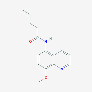 molecular formula C15H18N2O2 B5176419 N-(8-methoxy-5-quinolinyl)pentanamide 