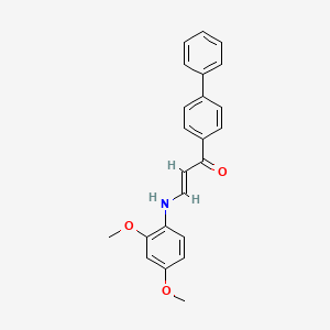 molecular formula C23H21NO3 B5176433 1-(4-biphenylyl)-3-[(2,4-dimethoxyphenyl)amino]-2-propen-1-one 