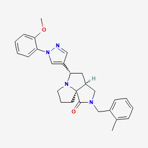 (3aS*,5S*,9aS*)-5-[1-(2-methoxyphenyl)-1H-pyrazol-4-yl]-2-(2-methylbenzyl)hexahydro-7H-pyrrolo[3,4-g]pyrrolizin-1(2H)-one