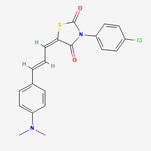 3-(4-chlorophenyl)-5-{3-[4-(dimethylamino)phenyl]-2-propen-1-ylidene}-1,3-thiazolidine-2,4-dione