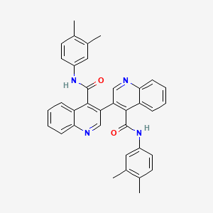 molecular formula C36H30N4O2 B5176478 N,N'-bis(3,4-dimethylphenyl)-3,3'-biquinoline-4,4'-dicarboxamide 