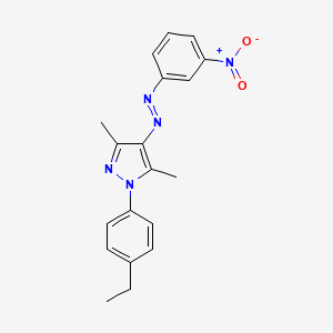 1-(4-ethylphenyl)-3,5-dimethyl-4-[(E)-(3-nitrophenyl)diazenyl]-1H-pyrazole