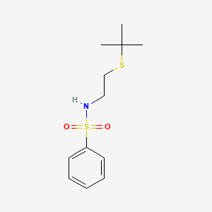 molecular formula C12H19NO2S2 B5176502 N-[2-(tert-butylthio)ethyl]benzenesulfonamide 