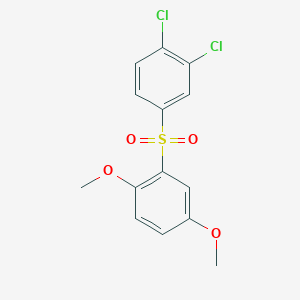 molecular formula C14H12Cl2O4S B5176509 1,2-dichloro-4-[(2,5-dimethoxyphenyl)sulfonyl]benzene 