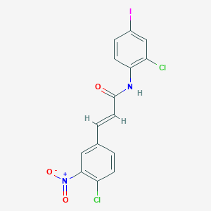 N-(2-chloro-4-iodophenyl)-3-(4-chloro-3-nitrophenyl)acrylamide