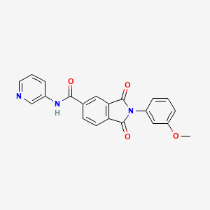 molecular formula C21H15N3O4 B5176555 2-(3-methoxyphenyl)-1,3-dioxo-N-3-pyridinyl-5-isoindolinecarboxamide 