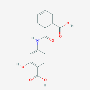 molecular formula C15H15NO6 B5176557 4-{[(6-carboxy-3-cyclohexen-1-yl)carbonyl]amino}-2-hydroxybenzoic acid 