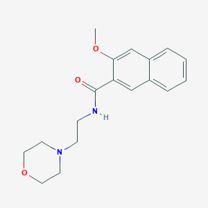 molecular formula C18H22N2O3 B5176573 3-methoxy-N-[2-(4-morpholinyl)ethyl]-2-naphthamide 