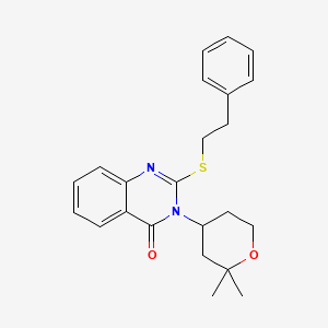 3-(2,2-dimethyltetrahydro-2H-pyran-4-yl)-2-[(2-phenylethyl)thio]-4(3H)-quinazolinone