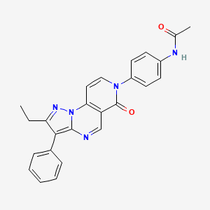 N-[4-(2-ethyl-6-oxo-3-phenylpyrazolo[1,5-a]pyrido[3,4-e]pyrimidin-7(6H)-yl)phenyl]acetamide