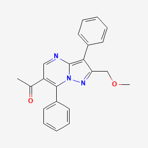 1-[2-(methoxymethyl)-3,7-diphenylpyrazolo[1,5-a]pyrimidin-6-yl]ethanone