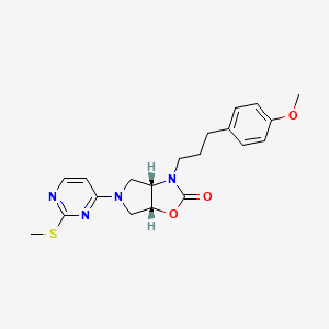 (3aS*,6aR*)-3-[3-(4-methoxyphenyl)propyl]-5-[2-(methylthio)-4-pyrimidinyl]hexahydro-2H-pyrrolo[3,4-d][1,3]oxazol-2-one