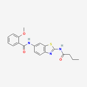 molecular formula C19H19N3O3S B5176697 N-[2-(butyrylamino)-1,3-benzothiazol-6-yl]-2-methoxybenzamide 