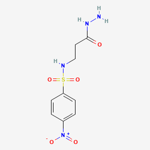 molecular formula C9H12N4O5S B5176707 N-(3-hydrazino-3-oxopropyl)-4-nitrobenzenesulfonamide 