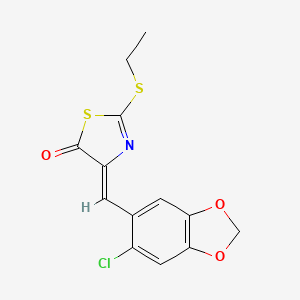 4-[(6-chloro-1,3-benzodioxol-5-yl)methylene]-2-(ethylthio)-1,3-thiazol-5(4H)-one