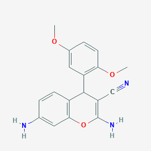 2,7-diamino-4-(2,5-dimethoxyphenyl)-4H-chromene-3-carbonitrile