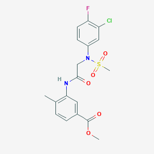 methyl 3-{[N-(3-chloro-4-fluorophenyl)-N-(methylsulfonyl)glycyl]amino}-4-methylbenzoate