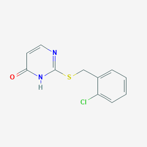 molecular formula C11H9ClN2OS B5176834 2-[(2-chlorobenzyl)thio]-4(3H)-pyrimidinone CAS No. 6342-22-9