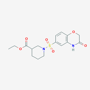 ethyl 1-[(3-oxo-3,4-dihydro-2H-1,4-benzoxazin-6-yl)sulfonyl]-3-piperidinecarboxylate