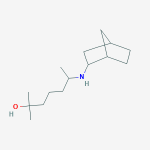 molecular formula C15H29NO B5176841 6-(bicyclo[2.2.1]hept-2-ylamino)-2-methyl-2-heptanol 